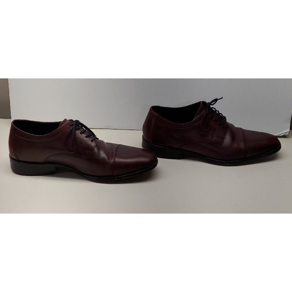 J.Murphy Dress Shoes Burgundy Leather Oxford Cap Toe  Men's US Size 10.5W - Picture 5 of 9
